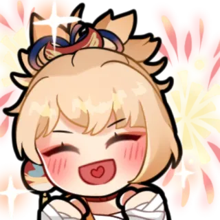 🎇 Yoimiya Genshin Impact yoimiya, genshin impact, anime, videojuego, pegatina, lindo telegram sticker