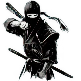 👊 Ninja, Espadas, Artes marciales, Guerrero, Pelea, Arma whatsapp sticker