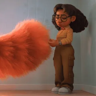🥰 Ming Lee Turning Red Я краснею, Мин Ли, Pixar, Disney, мультфильм, анимация, хвост, красная панда telegram sticker