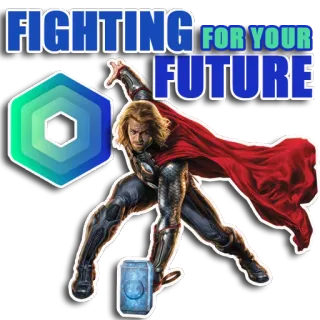 👍 Thor FIGHTING FOR YOUR FUTURE Тор, супергерой, борьба, будущее whatsapp sticker
