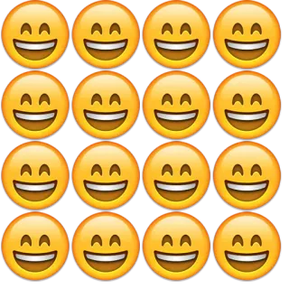 😄 Emoji, Feliz, Sonrisa, Patrón, Amarillo, Cara whatsapp sticker