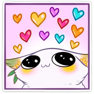 ❤️ kucing, hati, kawaii, imut, stiker, cinta, kartun telegram sticker