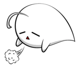 😪 schattig, grappig, scheet, cartoon, blob telegram sticker