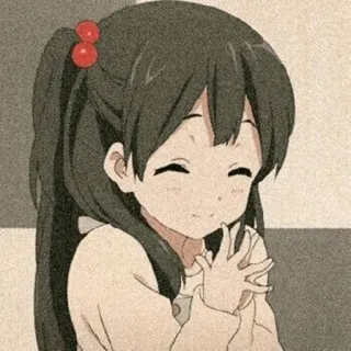 🌻 anime girl, cartoon, smiling, cute, kawaii telegram sticker