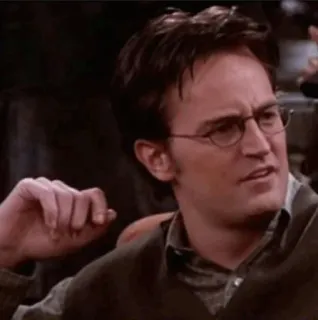 😑 Chandler Bing Friends Chandler, Przyjaciele, Serial TV, Matthew Perry, Komedia, Sitcom, Lata 90. telegram sticker