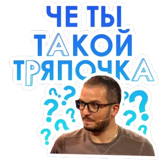 🤔 ЧЕ ТЫ ТАКОЙ ТРЯПОЧКА telegram sticker