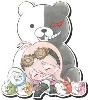 🔩 Miu Iruma Danganronpa V3: Killing Harmony Danganronpa, Miu Iruma, anime, sticker, Monokuma, game telegram sticker