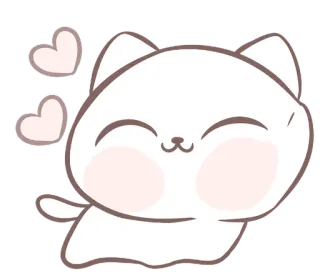 💭 แมว, น่ารัก, หัวใจ, คาวาอิ, รัก, สัตว์, สติกเกอร์ telegram sticker