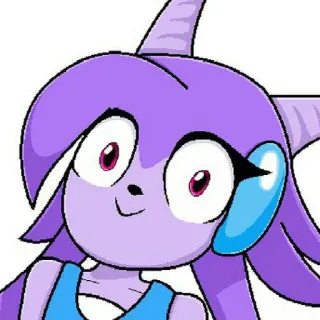🙂 Lilac Freedom Planet lilla, freedom planet, cartone animato, personaggio videogioco, viola, femmina telegram sticker