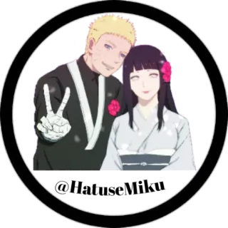 ✌️ Naruto Uzumaki, Hinata Hyuga Naruto 애니메이션, 나루토, 히나타, 우즈마키, 휴가, 만화, 캐릭터 telegram sticker