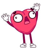 😱 coeur, dessin animé, amour, mignon, animé, kawaii telegram sticker