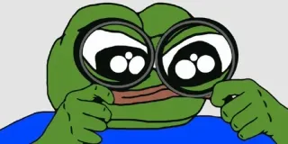 🌟 Pepe the Frog pepe, rana, meme, cercando, lente d'ingrandimento telegram sticker