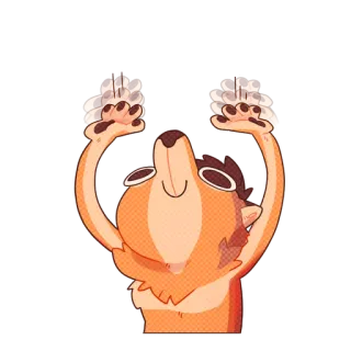🙌 animal, cartoon, cute, mammal, illustration, whimsical telegram sticker