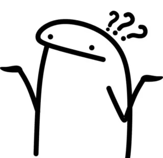 🤷‍♀ Frage, Verwirrung, Gekritzel, Aufkleber, unsicher telegram sticker