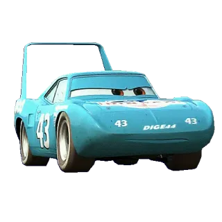 🧐 The King Cars DIG44 carro, corrida, animado, filme, personagem, O Rei telegram sticker