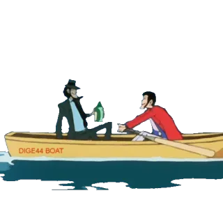 🚣 DIGE44 BOAT boot, cartoon, ruderboot, wasser, figuren telegram sticker