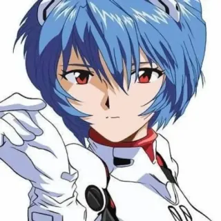 💙 Rei Ayanami Neon Genesis Evangelion anime, rei, evangelion, girl, character, red eyes telegram sticker