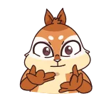 🆘 squirrel, cartoon, animal, plotting, scheming, cute telegram sticker