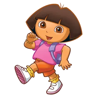 😀 Dora Dora the Explorer ดอร่า, นักสำรวจ, การ์ตูน, เด็ก, แอนิเมชั่น, นิคเคิลโอเดียน telegram sticker