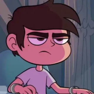 💫 Marco Diaz Star vs. the Forces of Evil Dibujos animados, TV, Serio, Chico, Joven whatsapp sticker