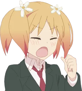 😫 anime, personagem, bravo, fofo, menina, desenho animado telegram sticker