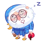 😴 sleepy, tired, night, cookie, banana, cartoon, sleepwalking telegram sticker