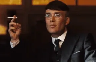 👻 Tommy Shelby Peaky Blinders cigarrillo, fumando, hombre, traje, Peaky Blinders, Tommy Shelby telegram sticker
