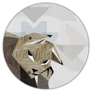 😒 Lupo, Animale, Geometrico, Adesivo telegram sticker