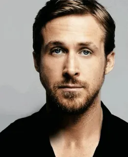 😕 Ryan Gosling actor, celebridad, retrato, hombre, Ryan Gosling, cara, ojos azules telegram sticker