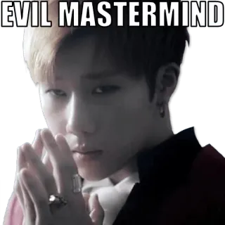 😈 EVIL MASTERMIND 사악한, 주모자, 음모, 진지한, 악당 telegram sticker