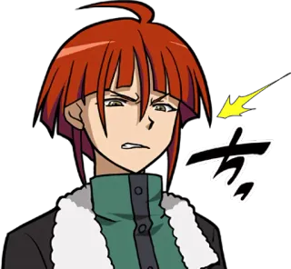 😒 ん аниме, мультфильм, выражение, раздражённый telegram sticker