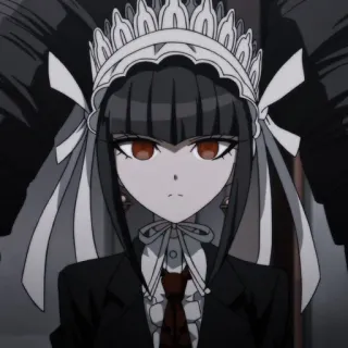 🌟 Celestia Ludenberg Danganronpa 动漫, 哥特, 洛丽塔, 弹丸论破, 塞蕾丝缇雅·罗登堡 telegram sticker