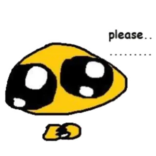 🥺 please.. Emoji, Bittend, Süß, Gelb, Große Augen telegram sticker