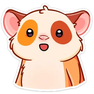 🤭 แฮมสเตอร์, สัตว์, น่ารัก, สัตว์เลี้ยง, สัตว์ฟันแทะ, การ์ตูน, สติกเกอร์ telegram sticker