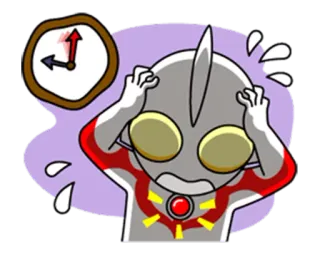 😱 Ultraman Kartun, Ultraman, Waktu, Stres, Anime telegram sticker