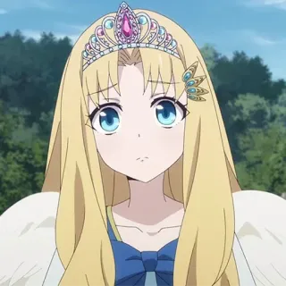 🧐 Malty S Melromarc Rising of the Shield Hero Anime, Prinzessin, Blond, Krone, Blaue Augen, Charakter whatsapp sticker