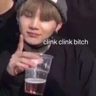 🥂 clink clink bitch drinking, offensive, meme, alcohol, clinking glasses telegram sticker