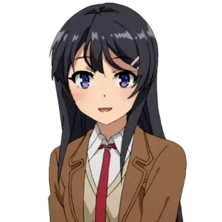 🙂 anime, cartoon, girl, school uniform, character telegram sticker
