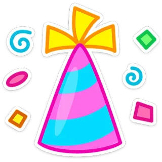 ⭐ Partyhut, Geburtstag, Feier, Party, Dekoration telegram sticker