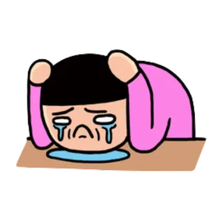 😭 płacz, smutny, zdenerwowany, emocje, kreskówka telegram sticker