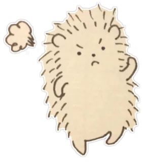 😠 hedgehog, angry, animal, cute, cartoon telegram sticker