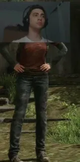 😳 Ellie The Last of Us Ellie, The Last of Us, personnage de jeu vidéo, casque audio telegram sticker