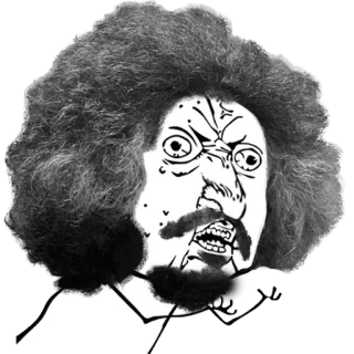 😠 meme, rage, funny, angry, caricature, grotesque telegram sticker