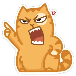 😡 chat, en colère, mignon, dessin animé telegram sticker