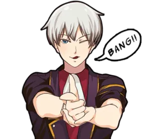 🔫 BANG!! Anime, Bang, Tiro, Personagem whatsapp sticker