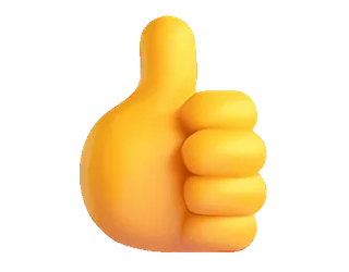 👍 Jempol ke atas, Emoji, Suka, Positif, Setuju, Gestur tangan telegram sticker