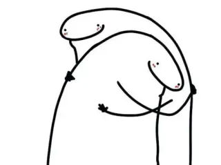 💗 desenho animado, boneco palito, abraço, fofo whatsapp sticker