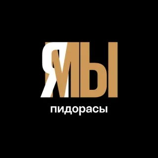 🌚 Я МЫ пидорасы Beleidigung, beleidigend, russisch, Schimpfwort telegram sticker