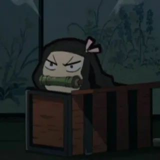 🎋 Nezuko Kamado Demon Slayer Nezuko, Demon Slayer, anime, manga, schattig, personage, doos telegram sticker