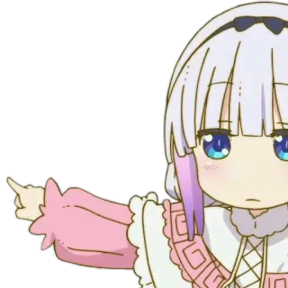 🙂 Kanna Kamui Miss Kobayashi's Dragon Maid アニメ, カンナカムイ, ドラゴン, かわいい, 小林さんちのメイドラゴン, 漫画 telegram sticker